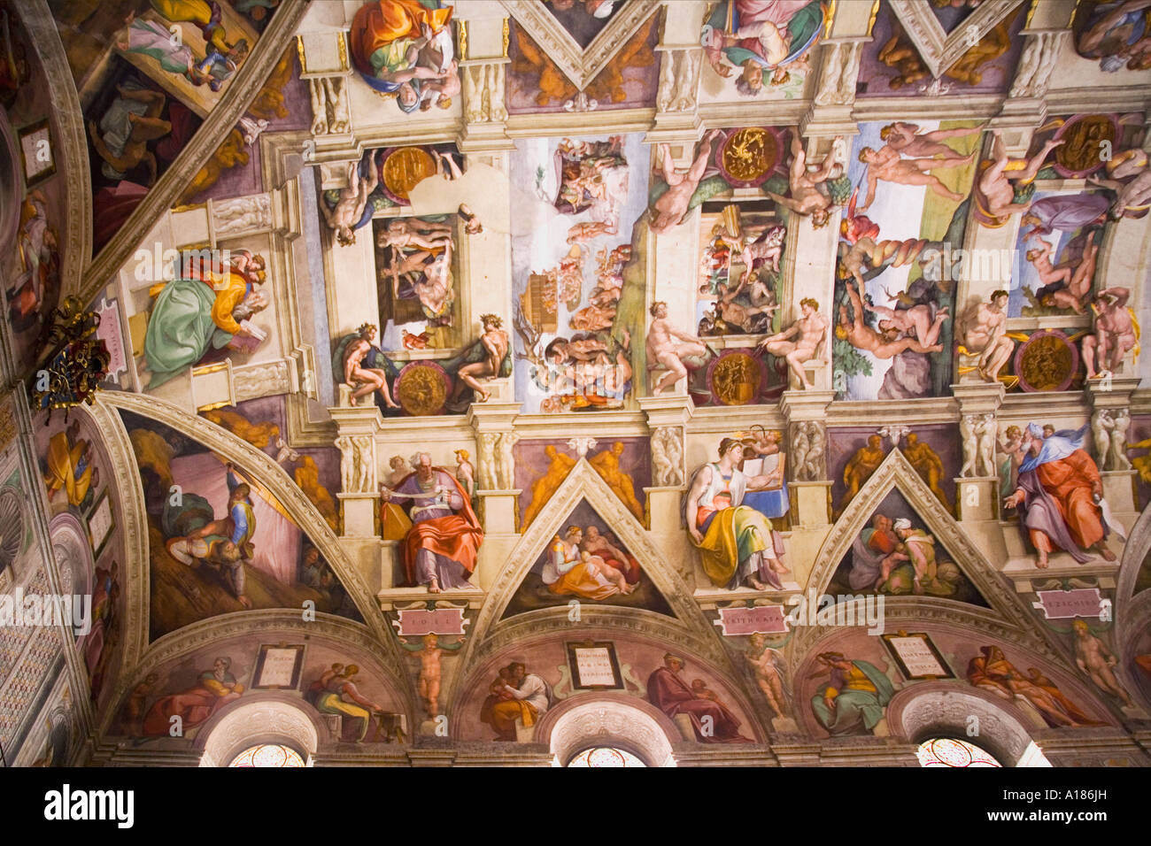 Sistine Chapel Ceiling Frescoes By Michelangelo Vatican