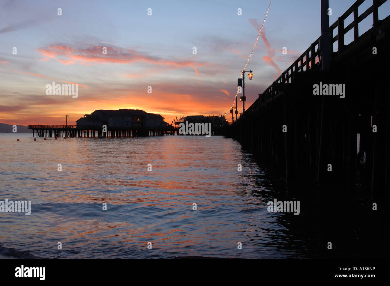 Stearns wharf silhouette hi-res stock photography and images - Alamy