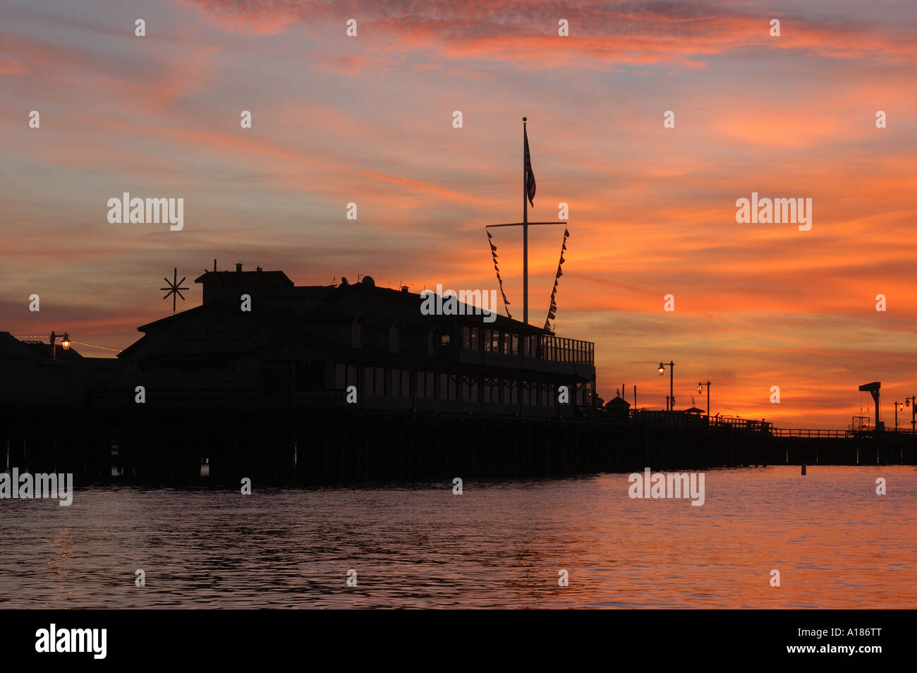 Stearns wharf silhouette hi-res stock photography and images - Alamy