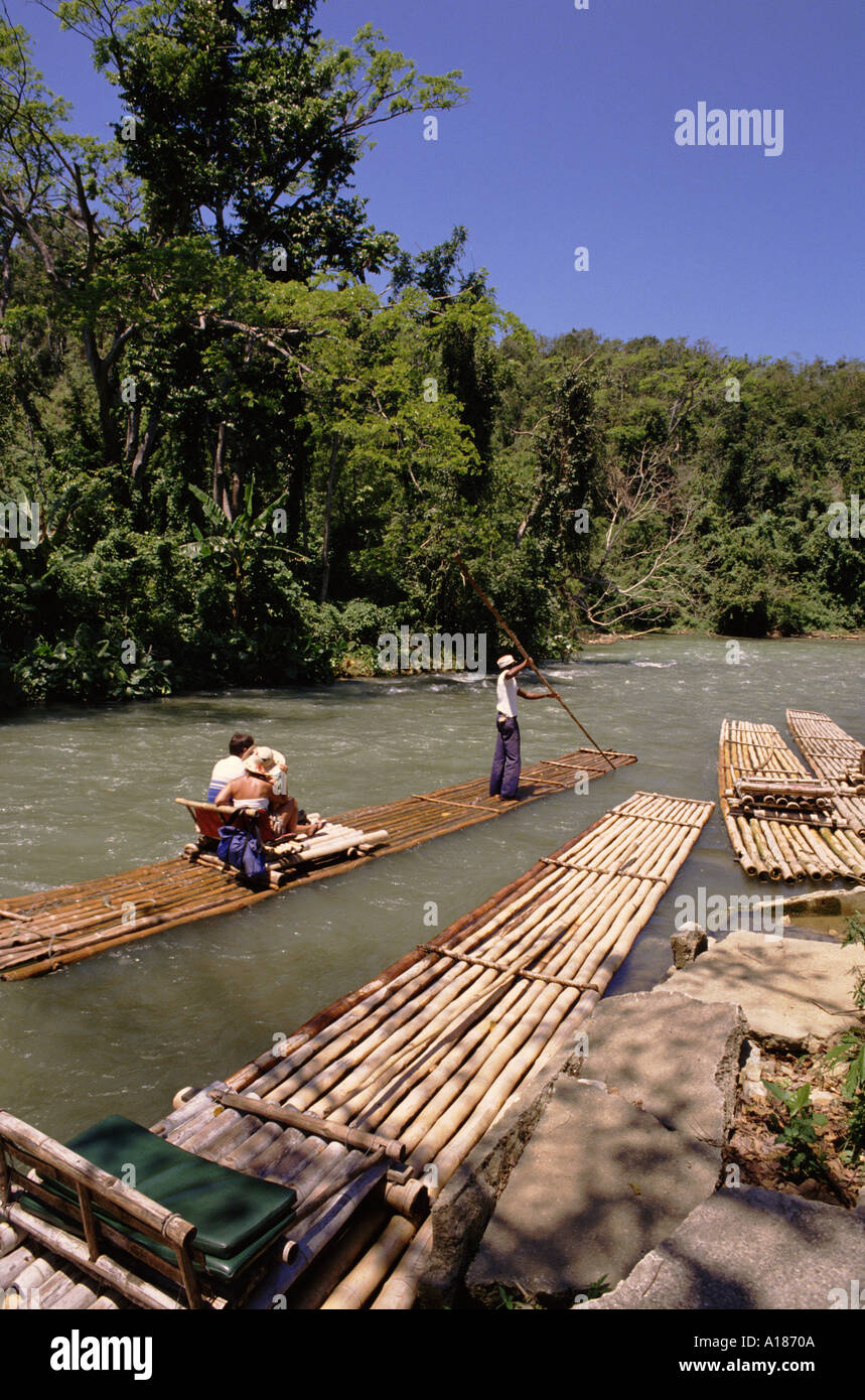Martha Brae River Rafting Tourist rafting trips on the Martha Brae River Jamaica Caribbean Robert ...