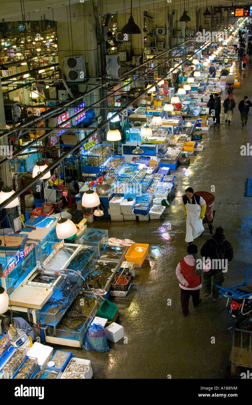 Noryangjin Fish Seafood Market Seoul Korea Stock Photo Alamy