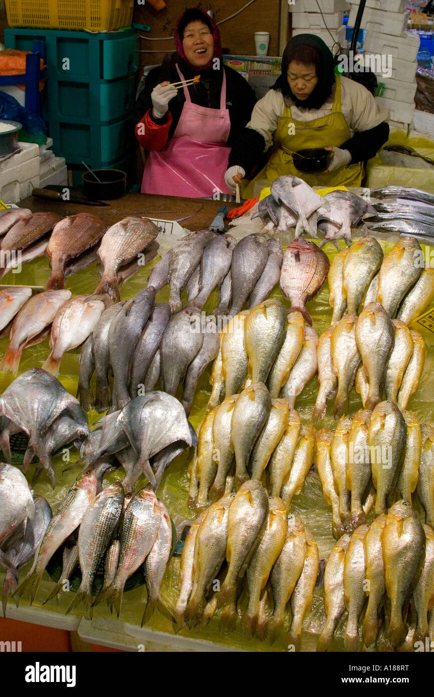 Noryangjin Fish Seafood Market Seoul Korea Stock Photo