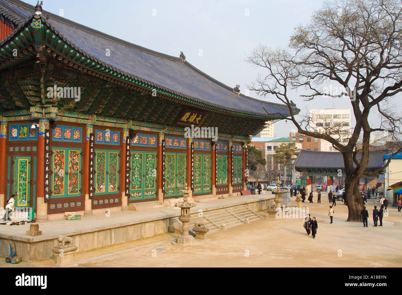 Jogyesa Buddhist Temple, Seoul, Korea Stock Photo