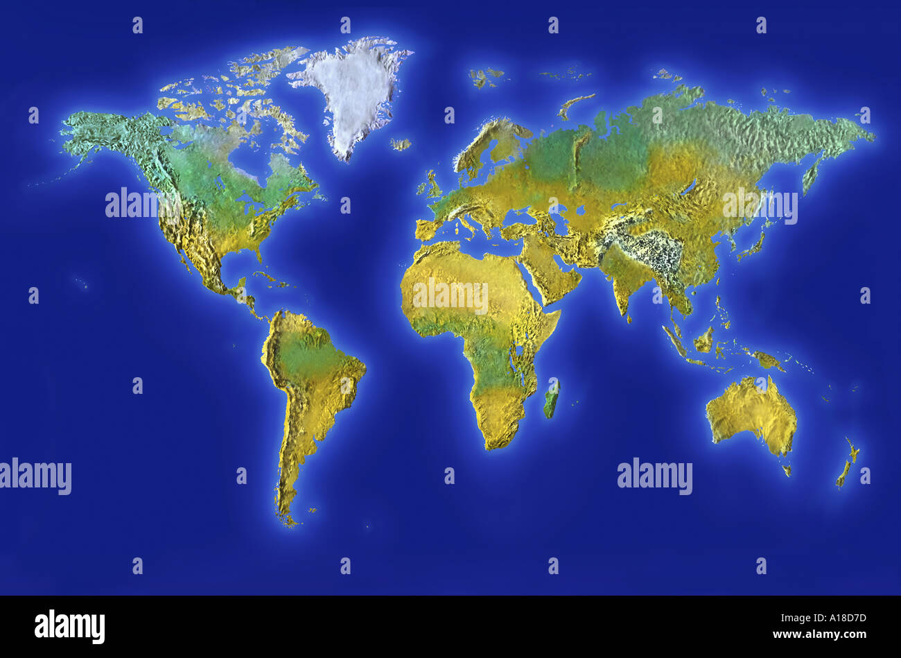 Map of the world Stock Photo