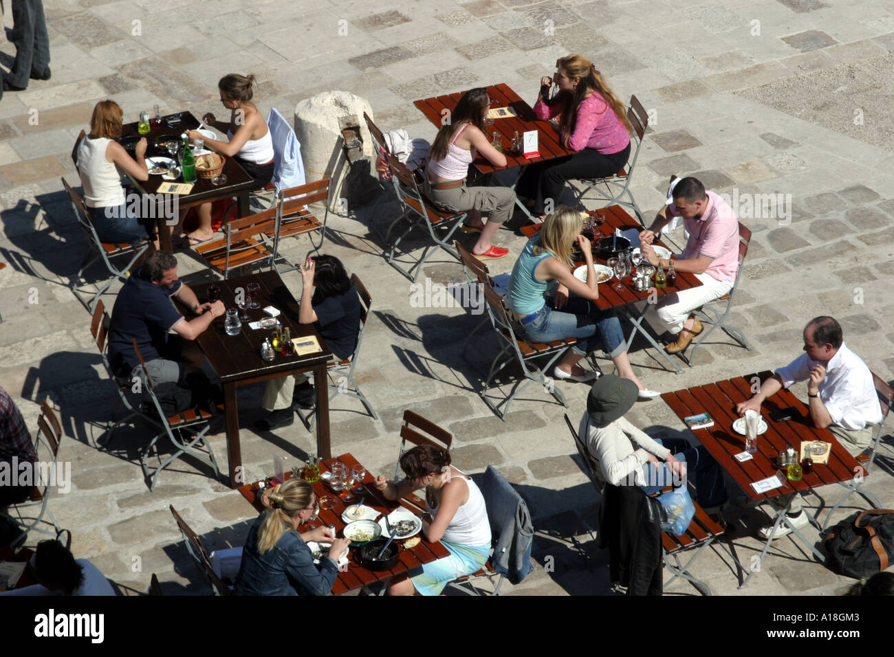DUBROVNIK  cafe Stock Photo