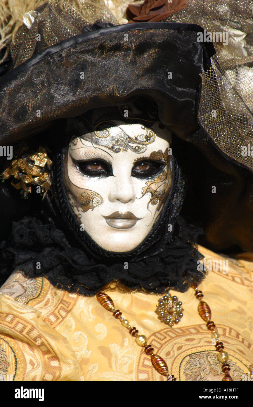 Masked character, Venice Carnival Stock Photo - Alamy
