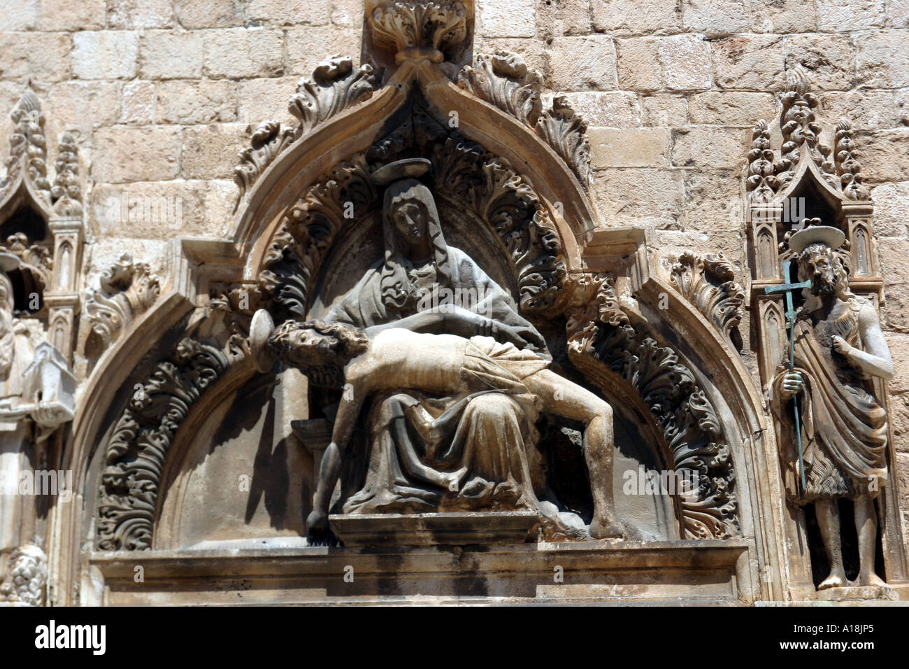 DUBROVNIK - Franciscan Monastery Pieta Stock Photo