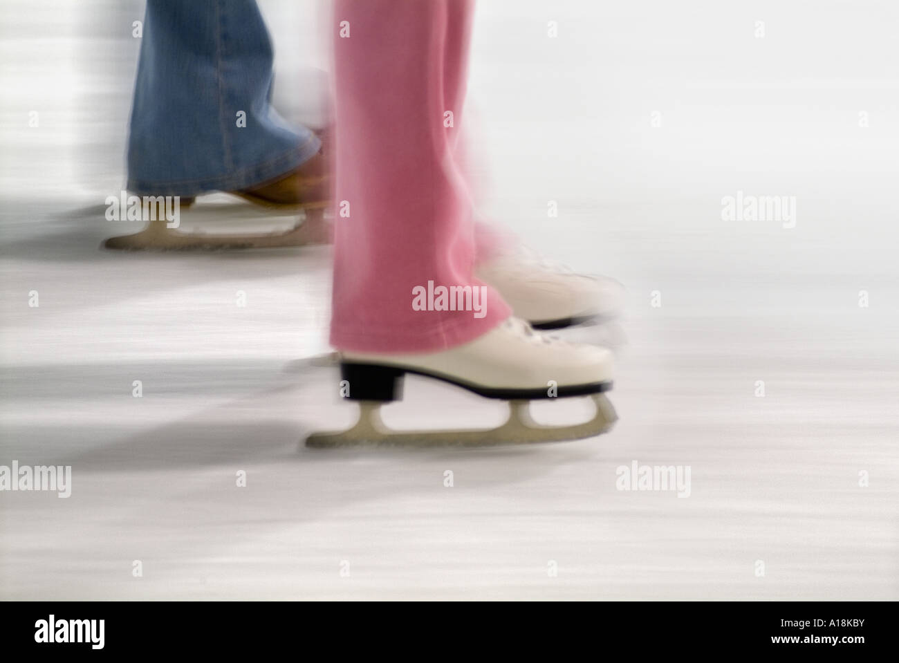 Skaters Legs With Motion Blur Stock Photo
