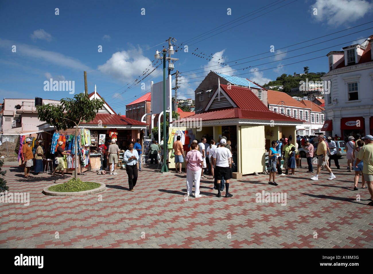 view of the esplanade mall st. grenada west indies Stock Photo