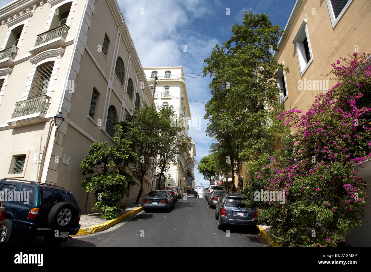 view down calle de la cruz old town san juan Puerto Rico west indies ...