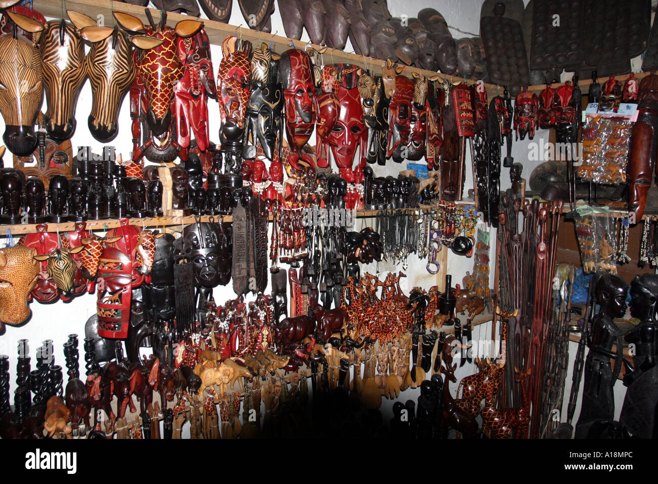 ZANZIBAR souvenir shop in the capital Stone Town Stock Photo Alamy