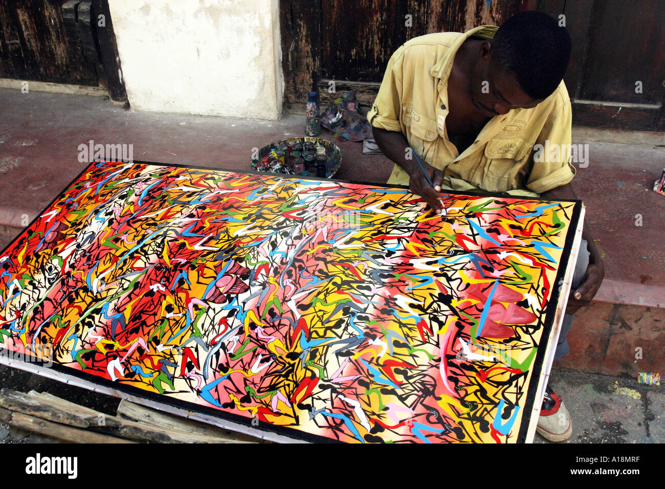 Zanzibar tinga tinga painting hi-res stock photography and images
