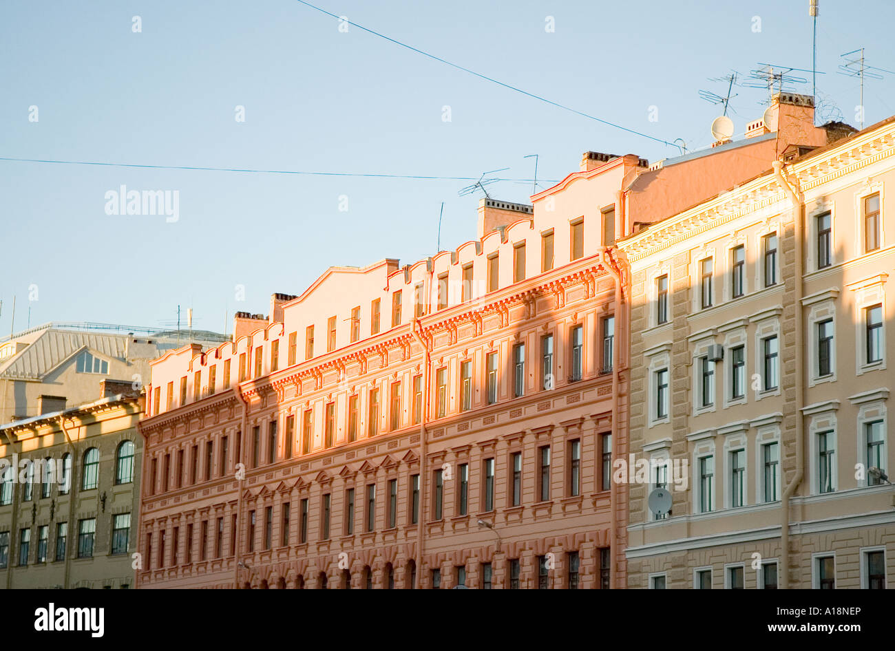 Early evening in Saint Petersburg Russia Stock Photo