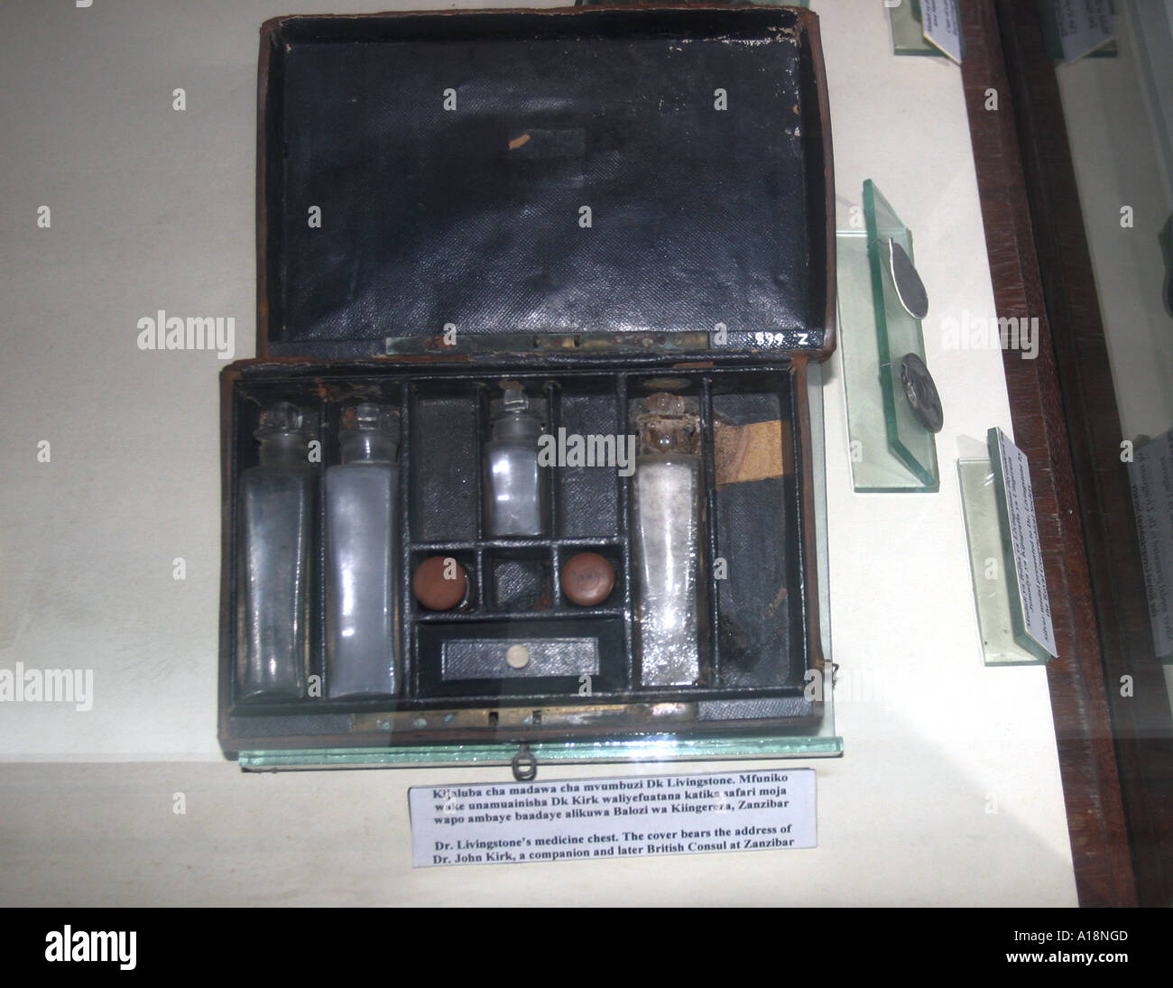 ZANZIBAR - Livingstone's medical kit Stock Photo