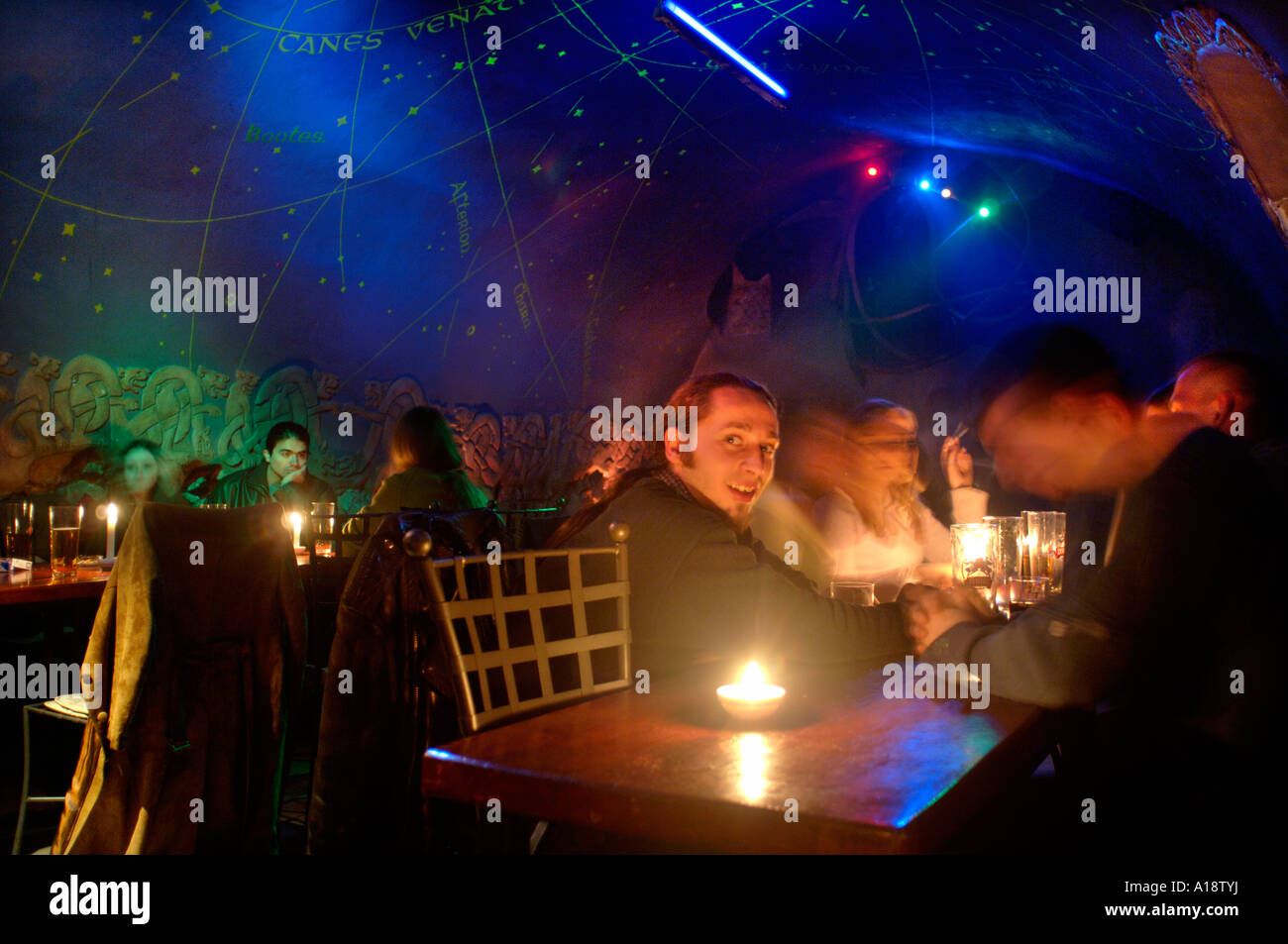 Middle Earth an underground bar in Krakow Poland Stock Photo Alamy