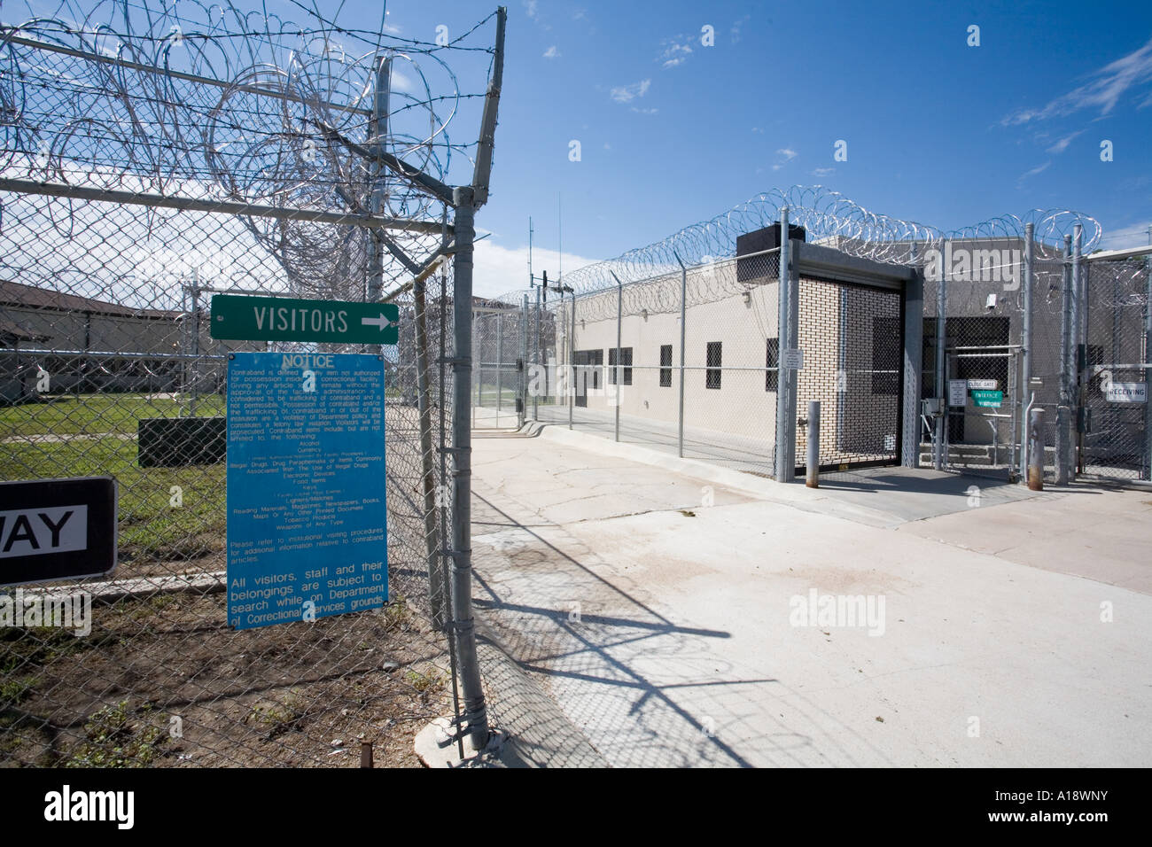 Entrance to the Nebraska Correctional Center for Women. Stock Photo
