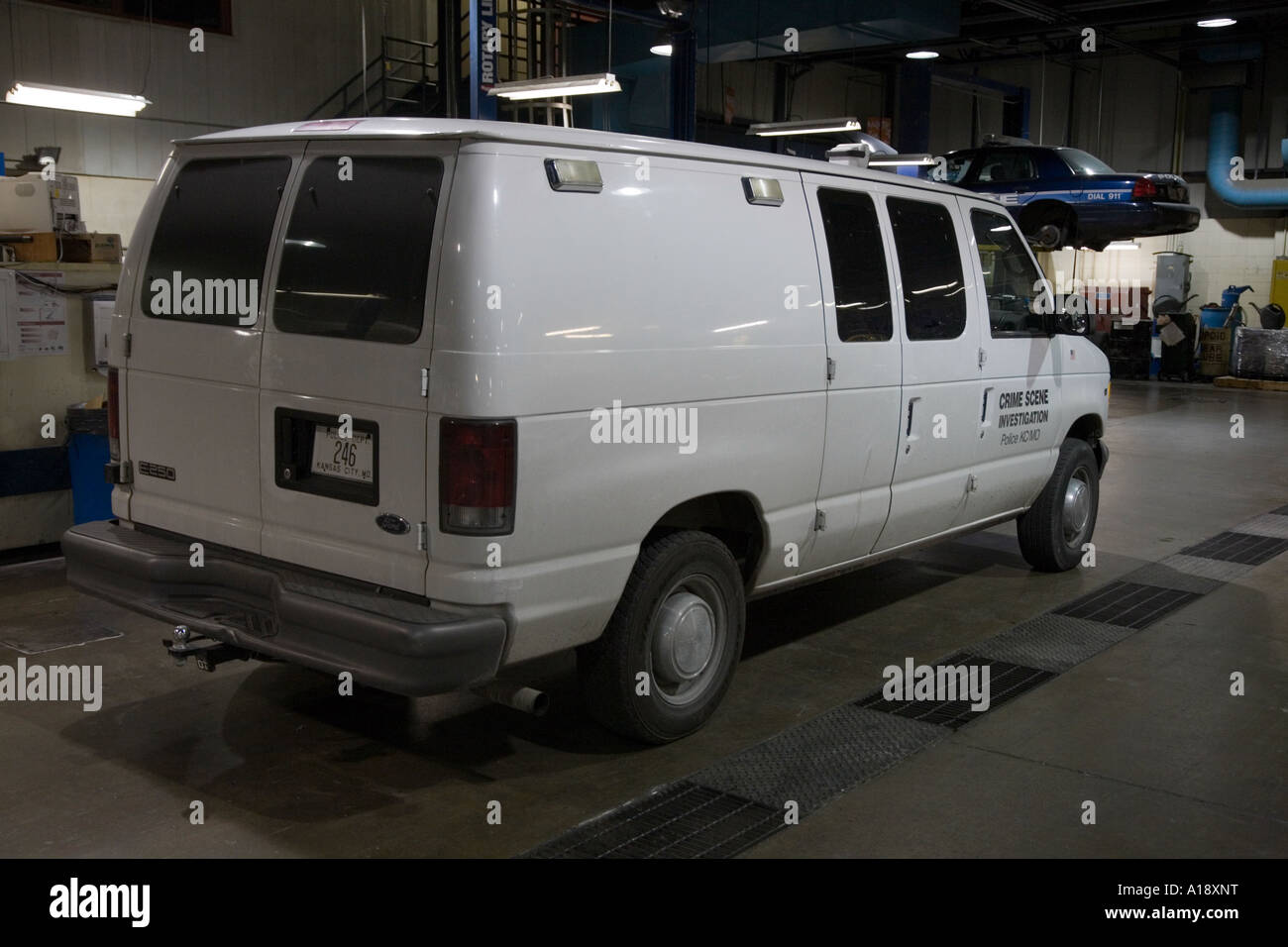 Crime scene van kansas city missouri police department stock photo