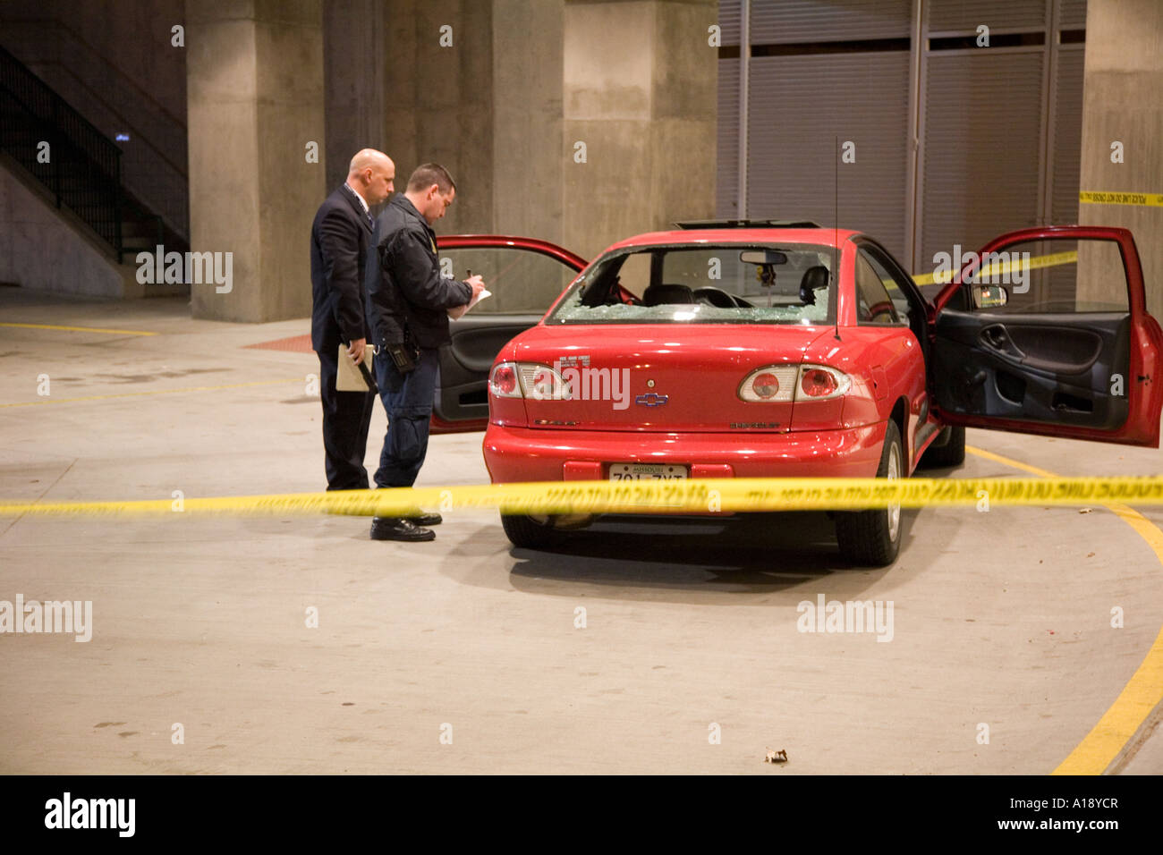 Crime Scene Technician and Homicide Detective at the scene of a