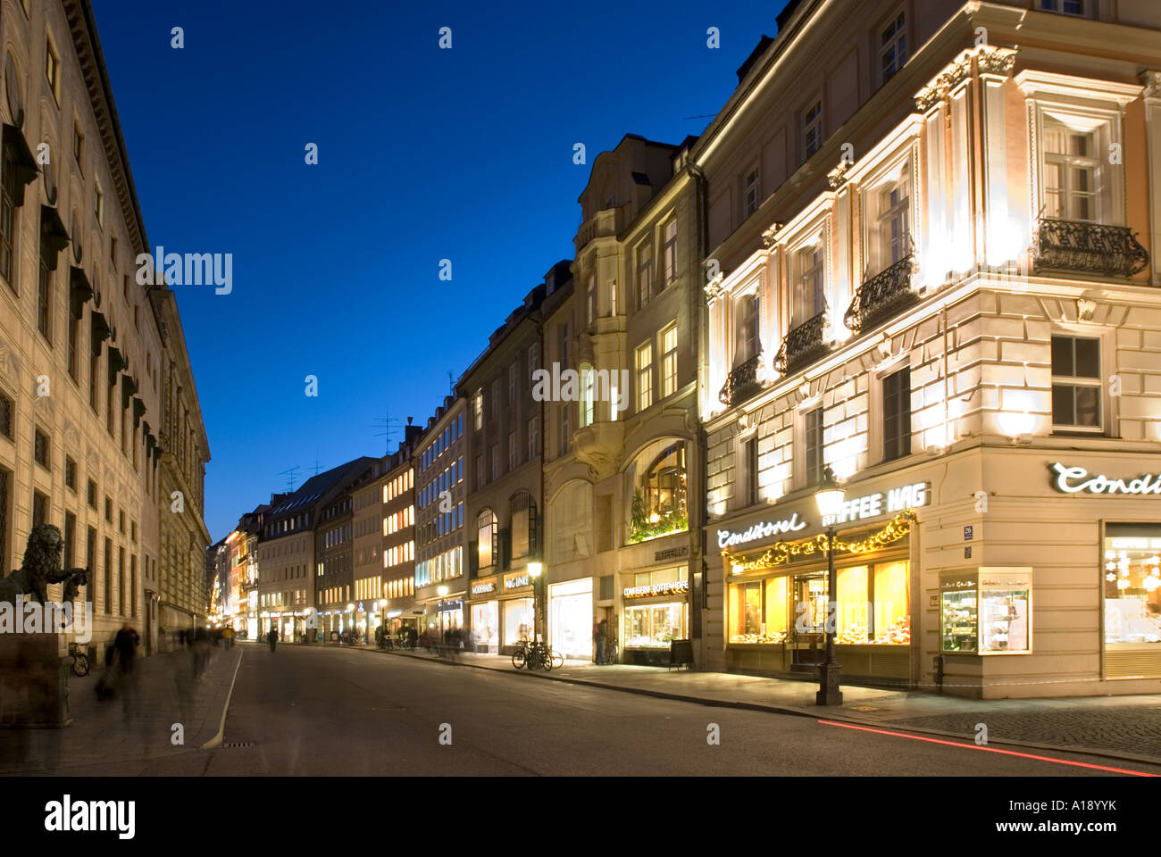 Luxury stores in Residenzstrasse Munich Bavaria Germany Stock Photo Alamy