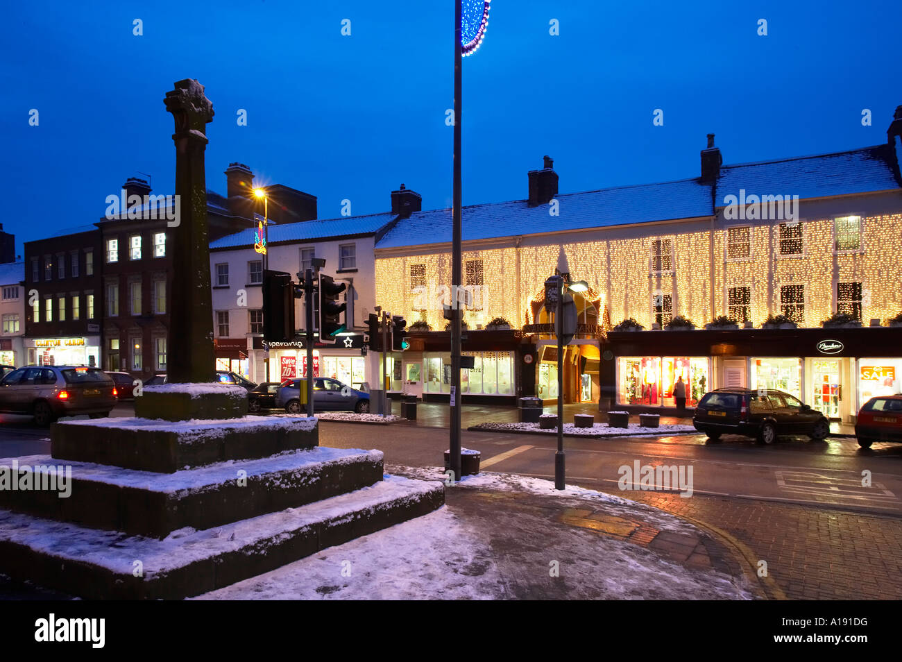 Northallerton High Street North Yorkshire at Christmas Stock Photo Alamy