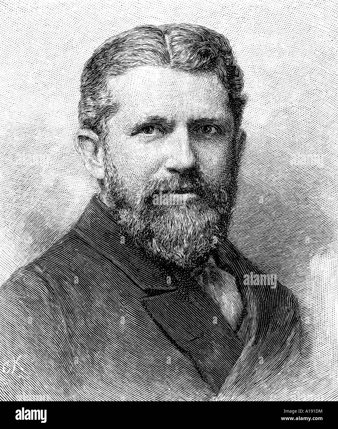 engraving of 19th century English novelist and journalist Joseph Hatton