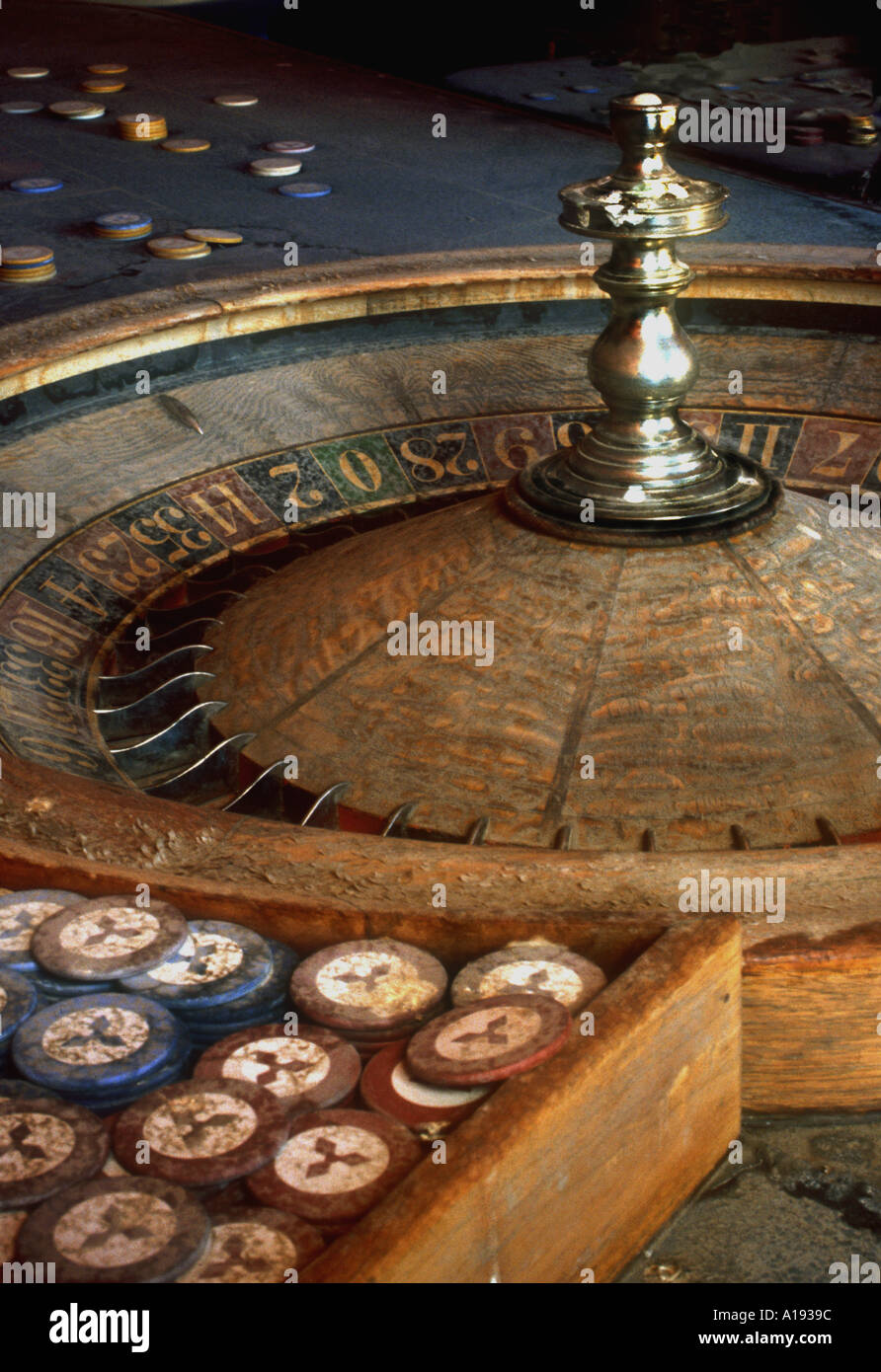 Roulette wheel Bodie California Stock Photo Alamy
