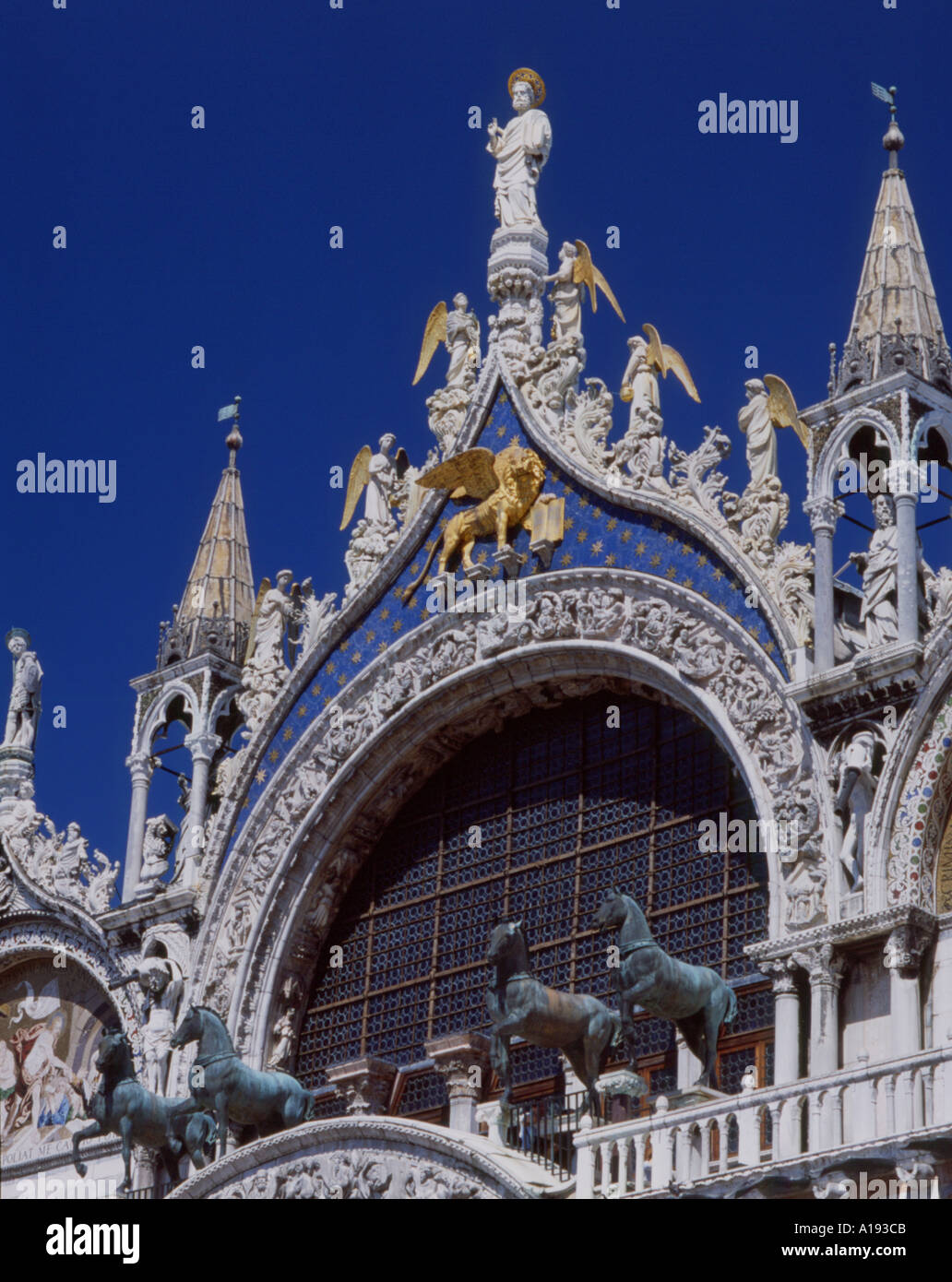 Italy Venice St Marks cathedral facade Stock Photo
