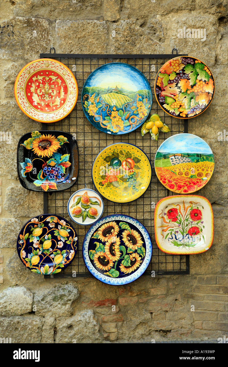 Tuscany italy ceramic painted pottery hires stock photography and