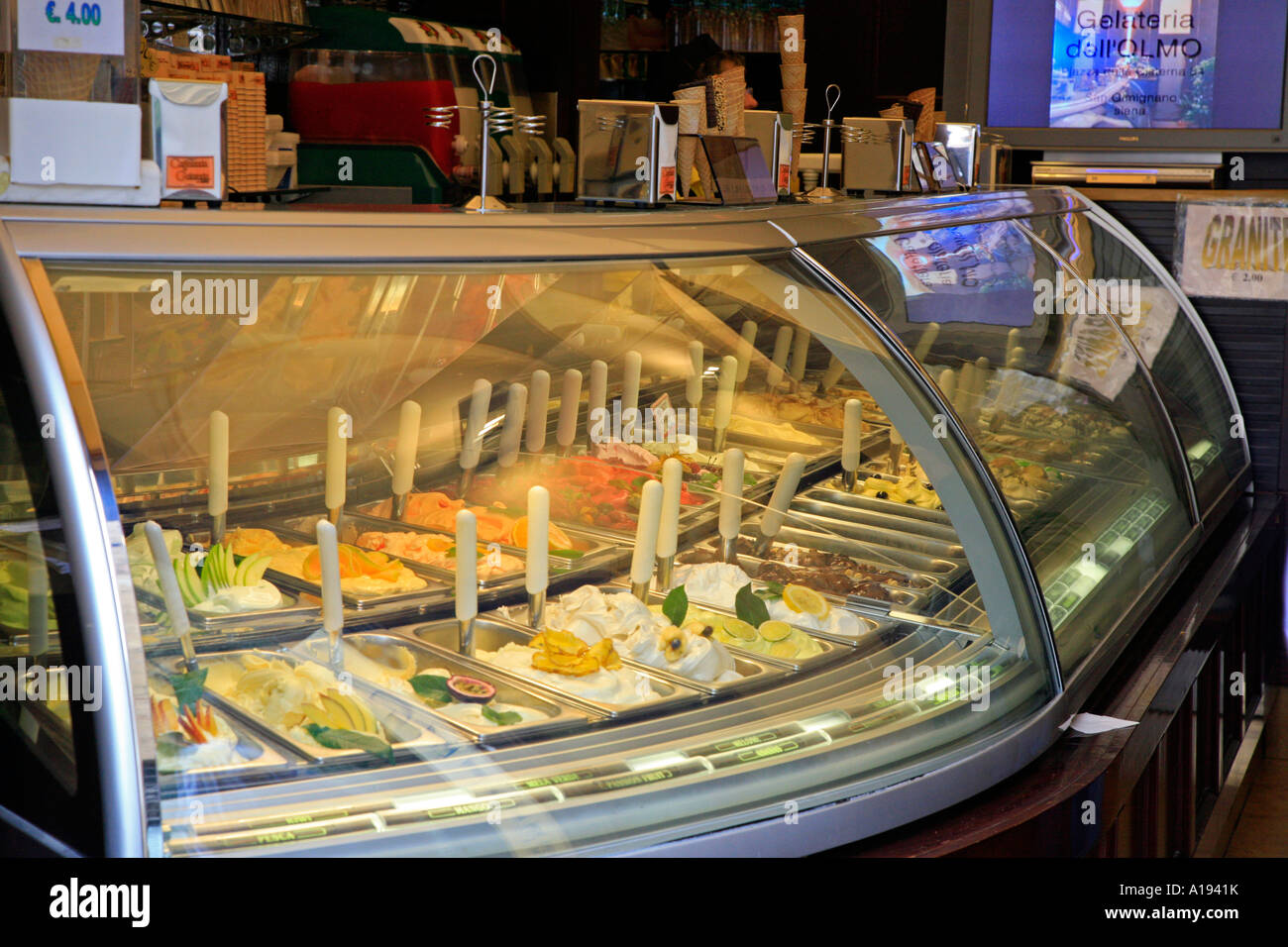 Ice cream San Gimignano Tuscany Italy Stock Photo Alamy