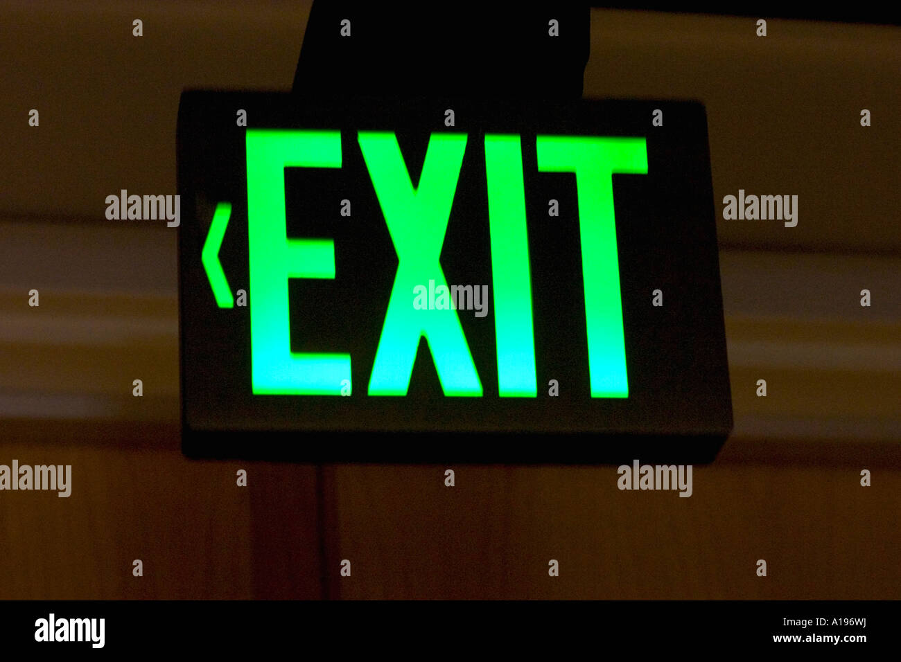 Sign Ramp Green Green florescent parking ramp exit sign. St Paul Minnesota MN USA Stock ...