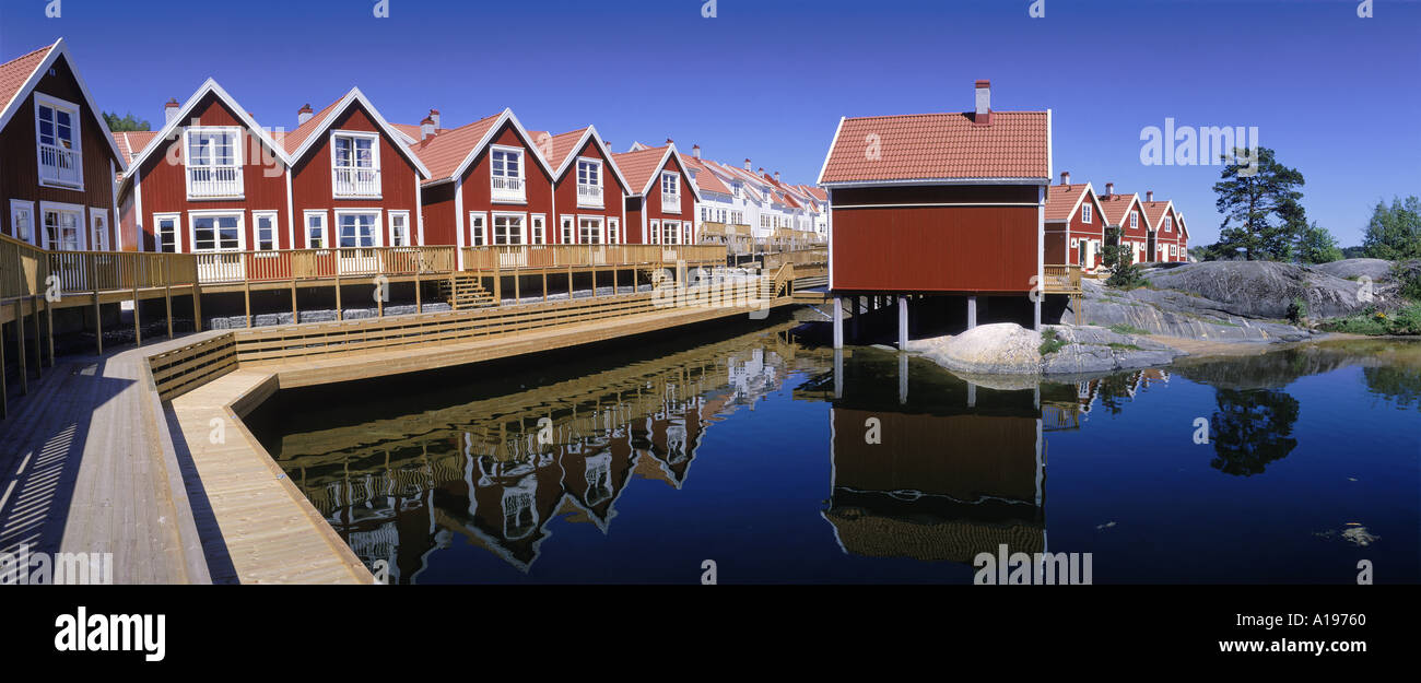 Kragero Kommune houses built in 1996 97 as second homes by the sea Portor Brygge Telemark Norway K Hart Stock Photo