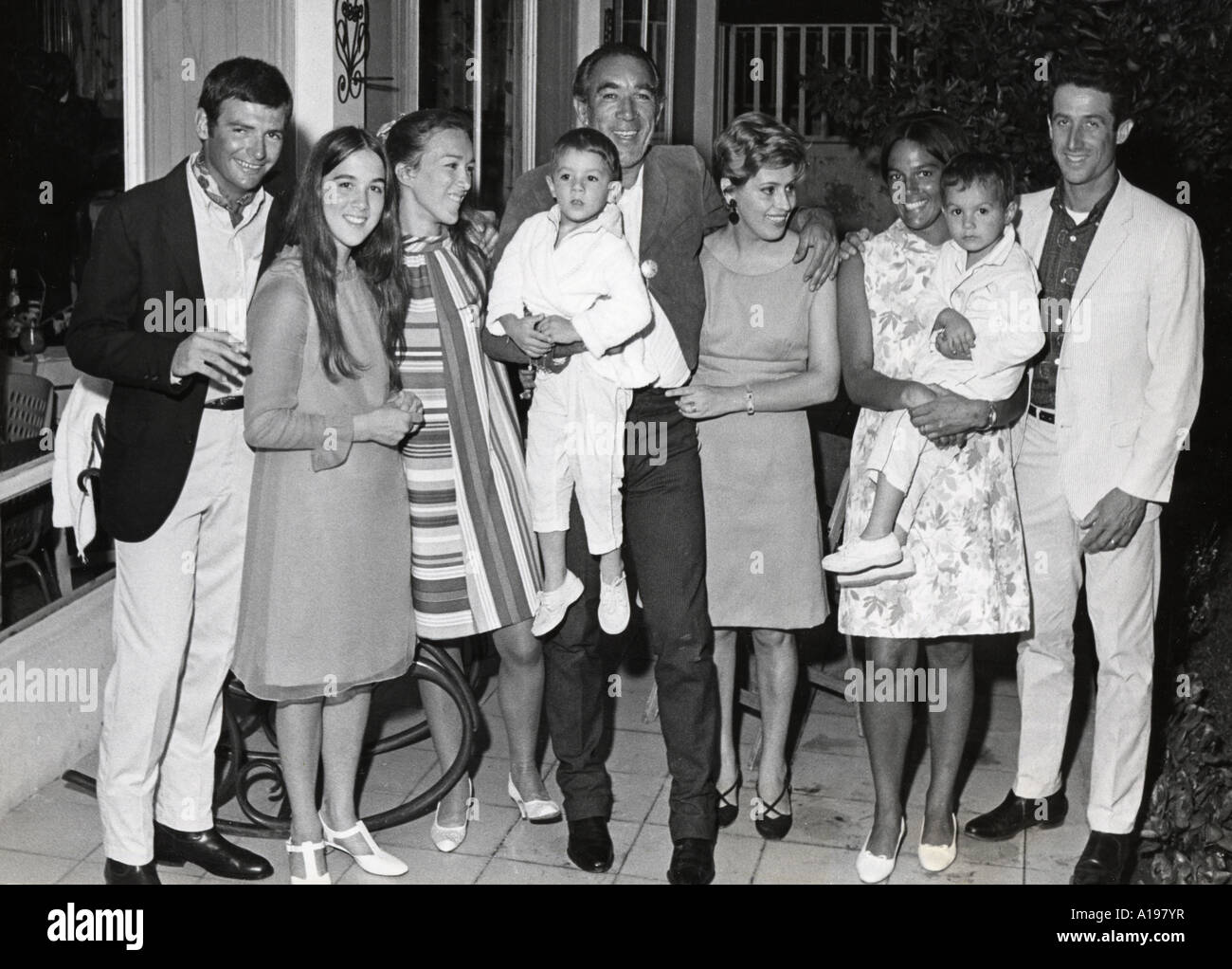 ANTHONY QUINN and family in 1966 in Durango, Mexico see Description