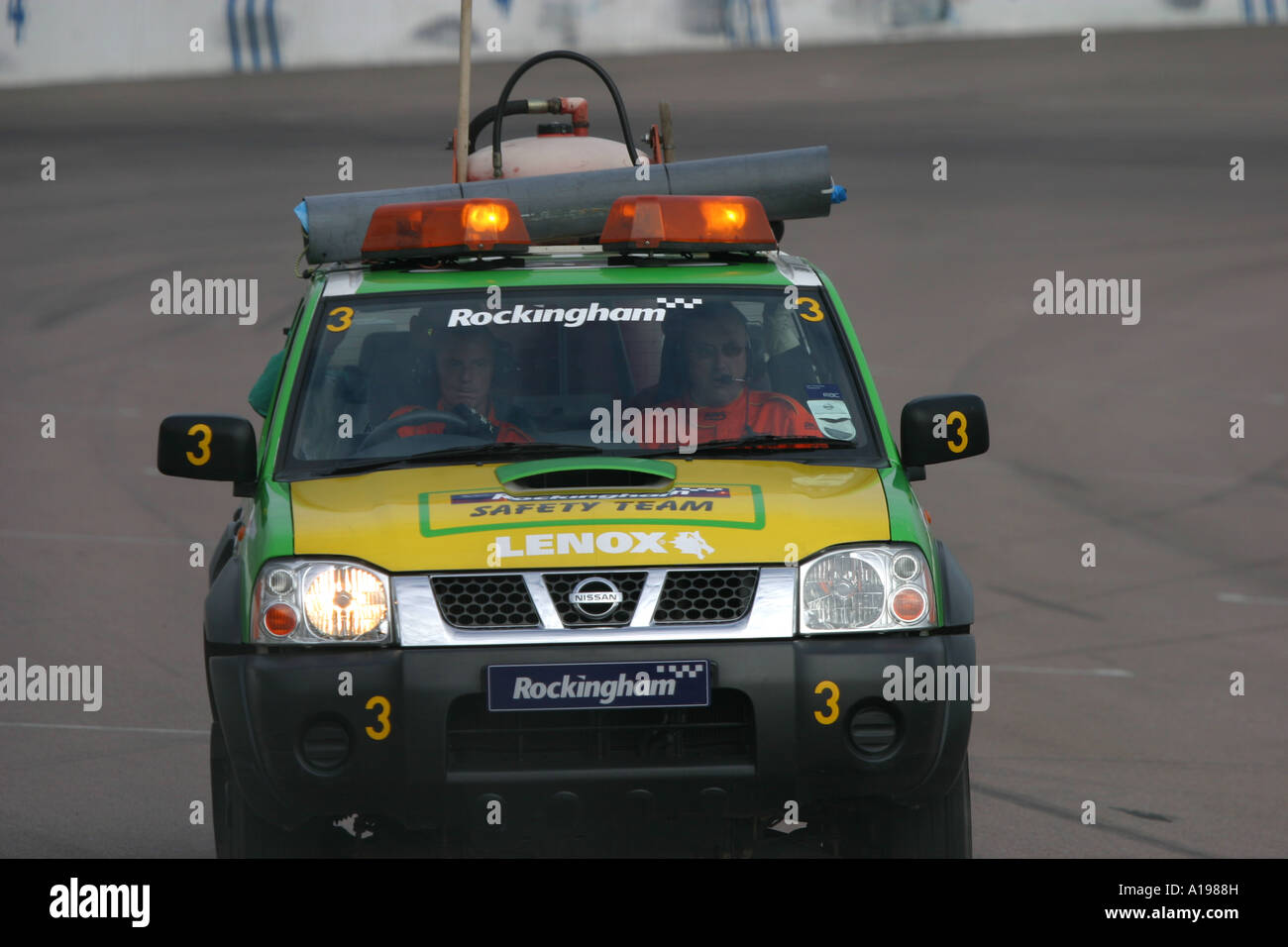 Motorsport safety marshal vehicle Stock Photo Alamy