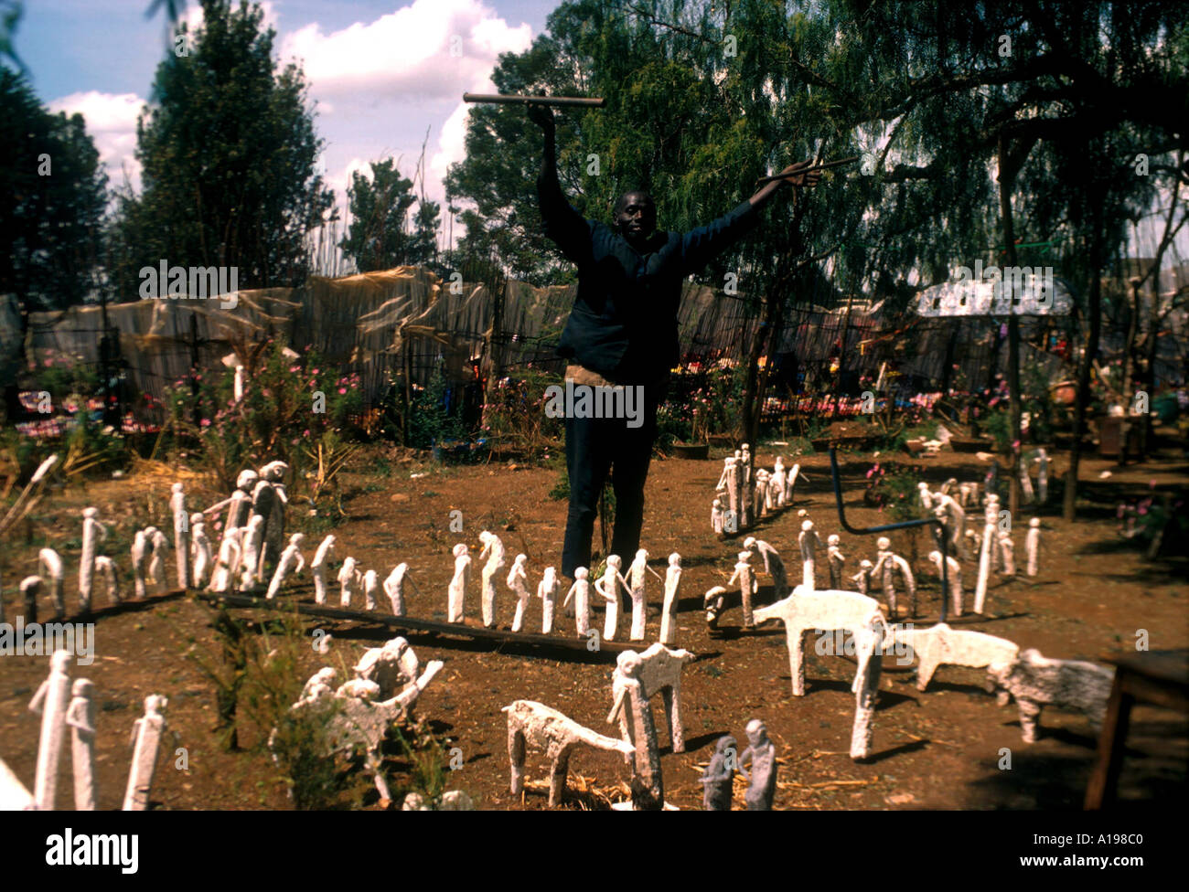Witch doctor Eldoret Kenya Africa V Theakston Stock Photo