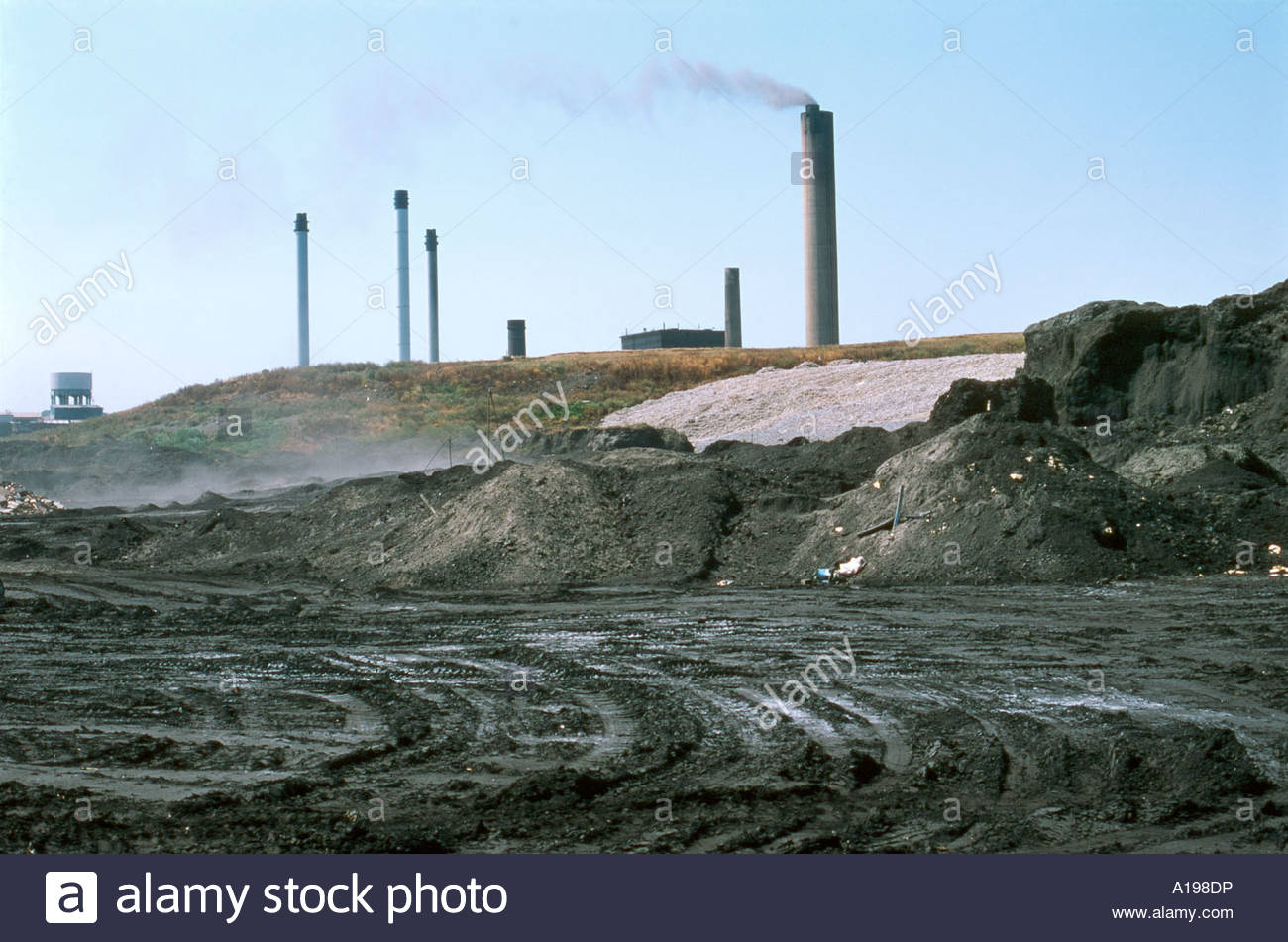 Fly ash dump and paper mills Stock Photo 10185441 Alamy
