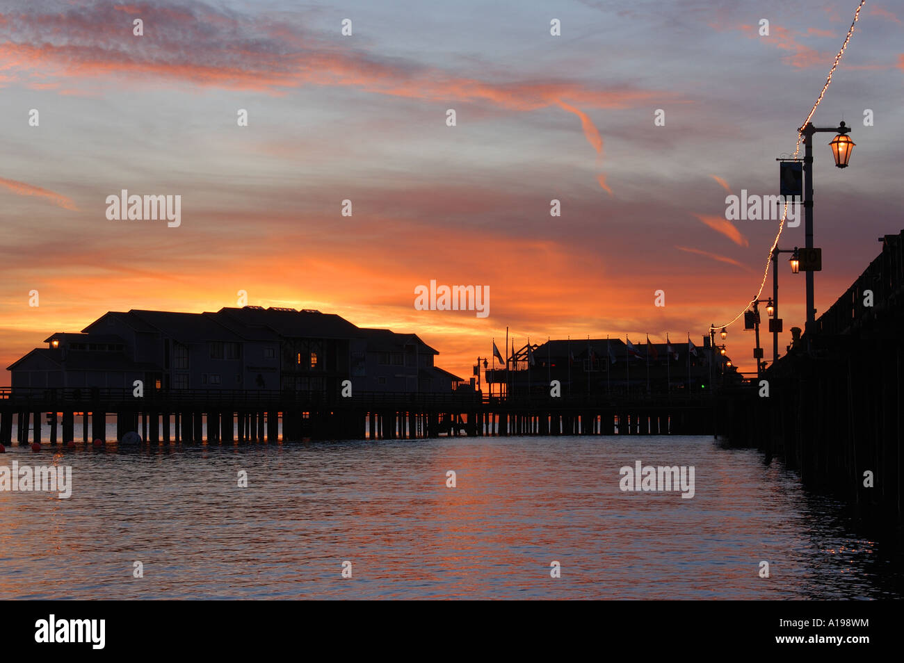 Stearns wharf silhouette hi-res stock photography and images - Alamy