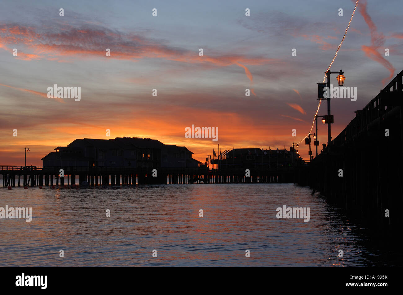 Stearns wharf silhouette hi-res stock photography and images - Alamy