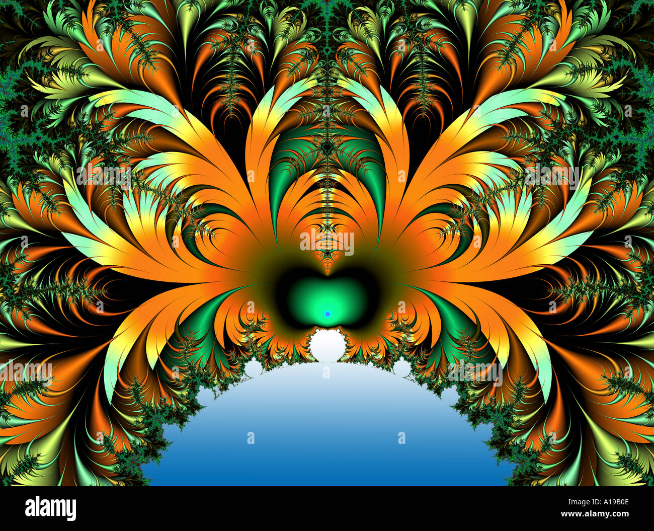 abstract computer fractal design Stock Photo