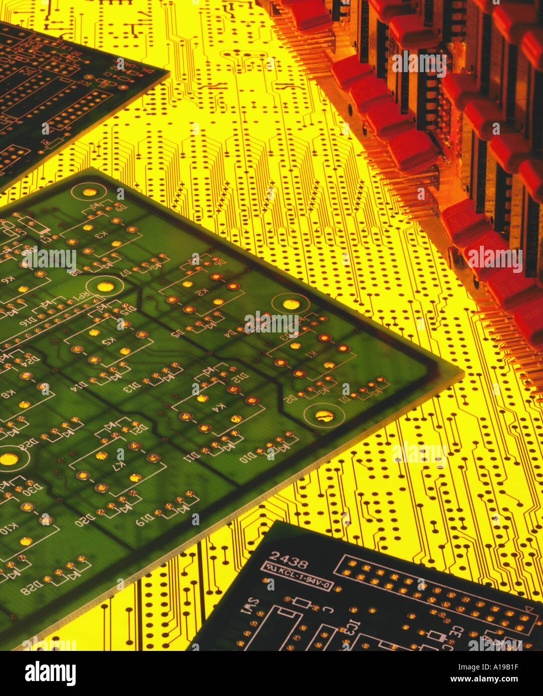 Electronics - Printed Circuit Boards Stock Photo