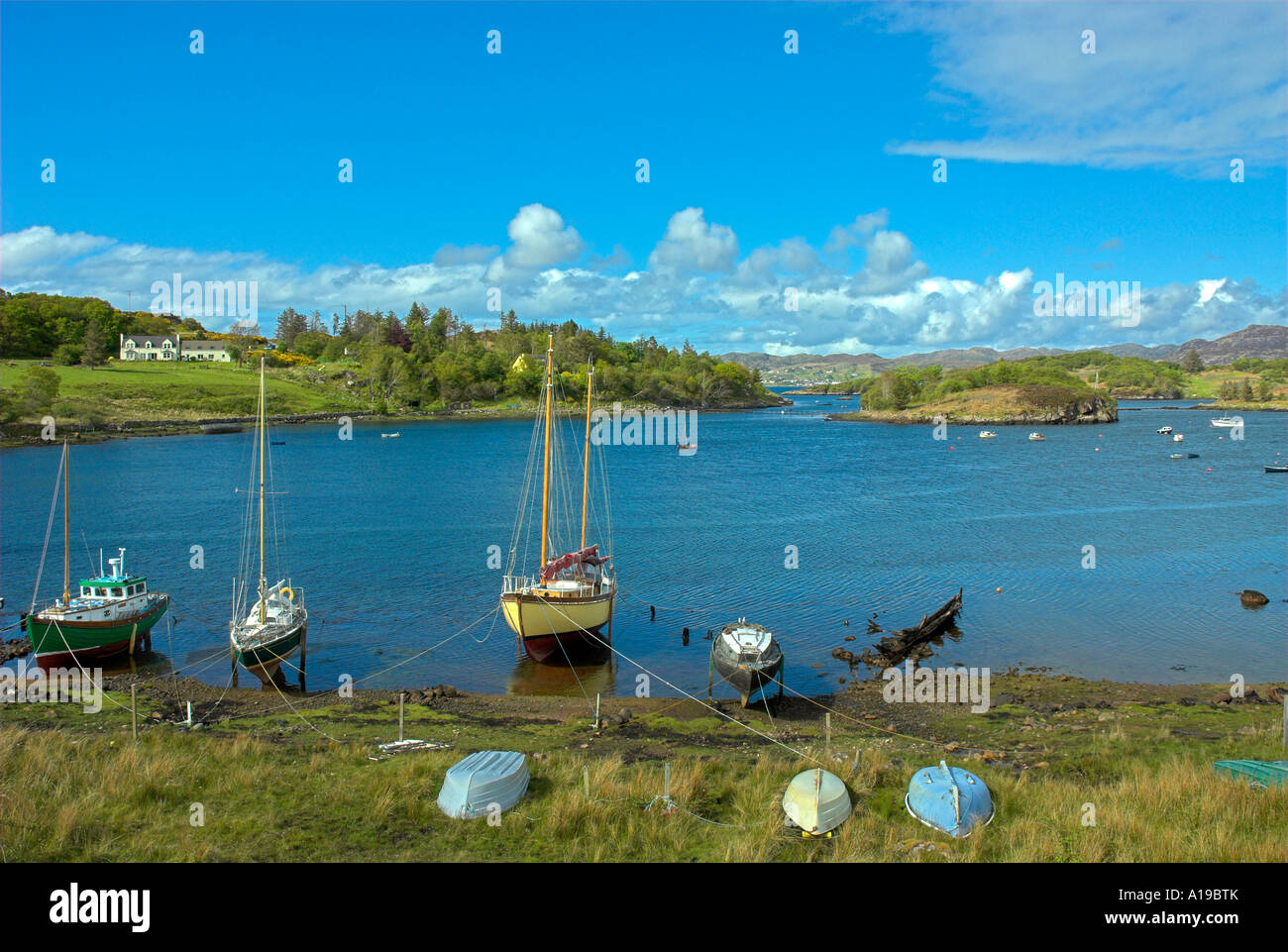 Badachro Bay nr Gairloch Wester Ross Highland Scotland Stock Photo Alamy