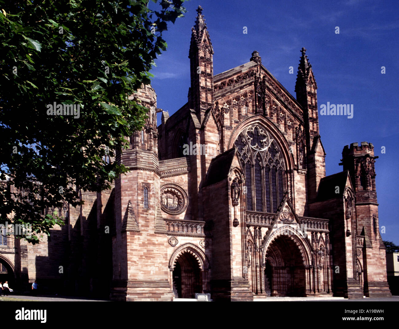 Hereford Cathedral home of the Mappa Mundi medieval map of the world Hereford England Stock Photo