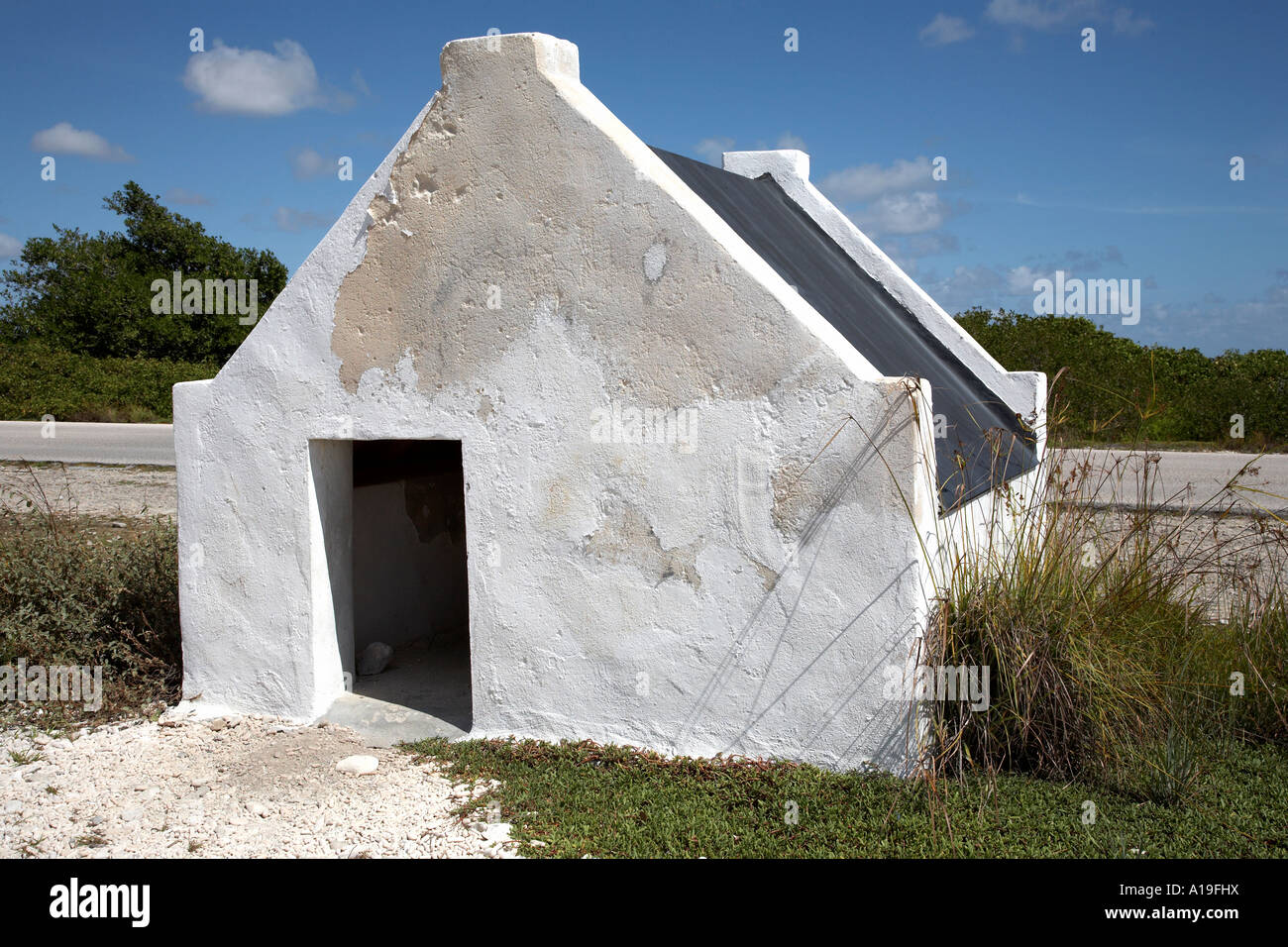 white slave huts Bonaire caribbean west indies Stock Photo Alamy