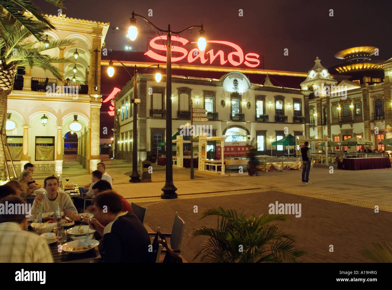 Macau Fishermans Wharf And Sands Casino Stock Photo