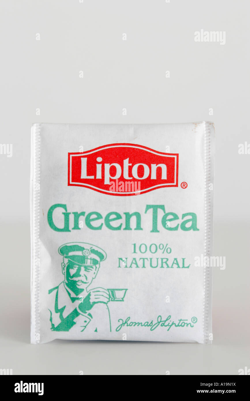 Miami Beach Florida,product container,ad,advertising,ad,promote,convenience,retailing,design,information,white background,bag,bags,Lipton Green Tea,dr Stock Photo