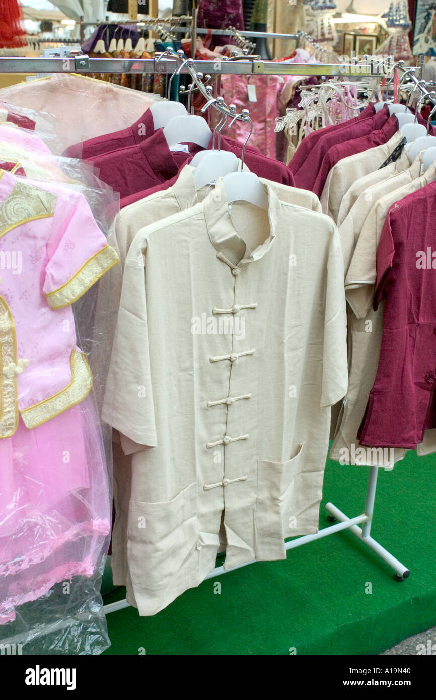 chinese shirt on stall display traditional fashion Stock Photo - Alamy