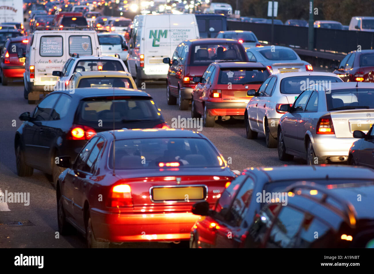 road traffic jam gridlock in england united kingdom uk great britain Stock Photo