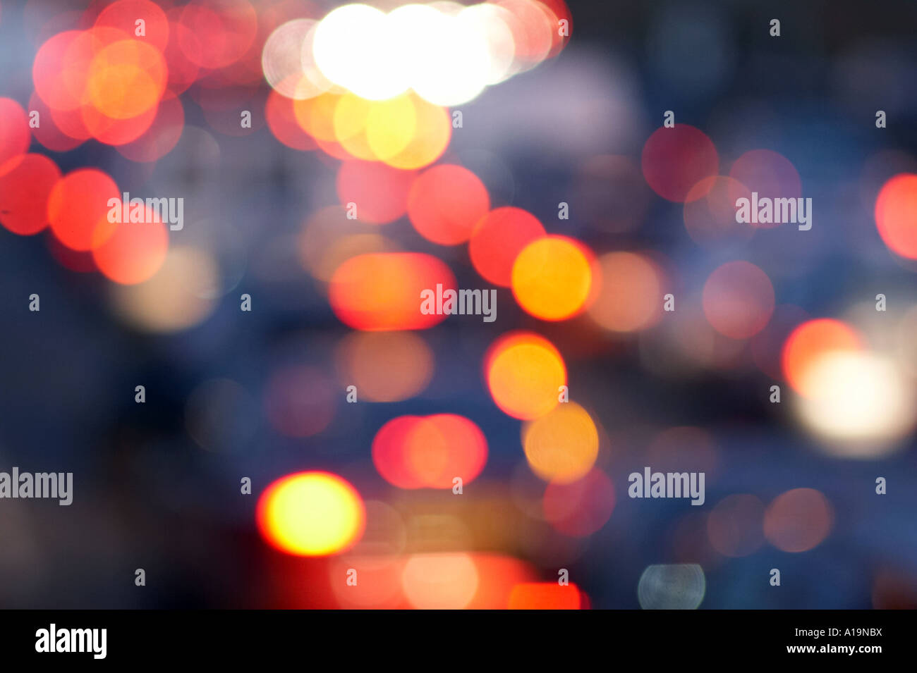 blur of traffic jam in London UK Stock Photo