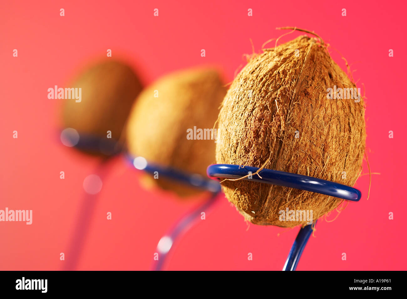 Coconut shy three in a row Landscape Stock Photo Alamy