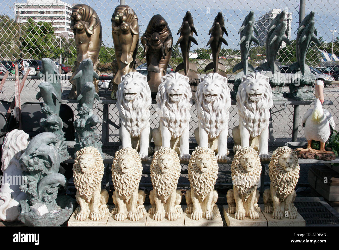 Miami Florida,Biscayne Boulevard,Kmart BigBox,garden statues for sale
