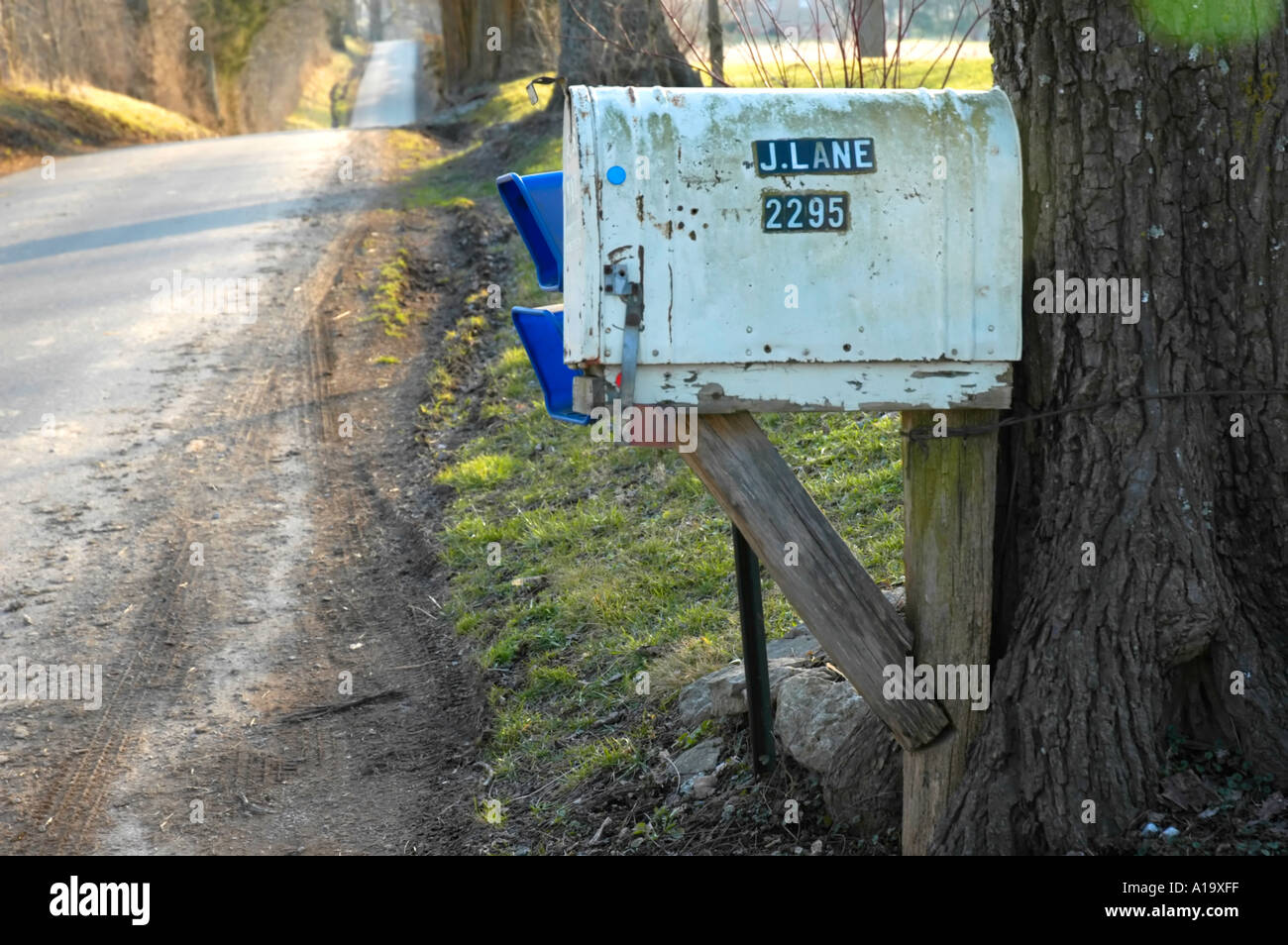 Large country mailbox on a scenic byway in Kentucky USA Stock Photo Alamy